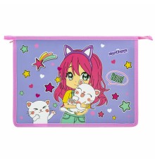 Папка для тетрадей ЮНЛАНДИЯ А4, 1 отделение, пластик, на молнии, 