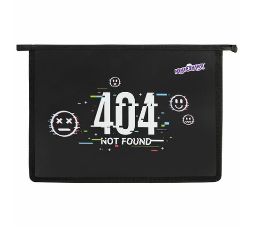 Папка для тетрадей ЮНЛАНДИЯ А4, 1 отделение, пластик, на молнии, 