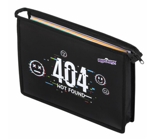 Папка для тетрадей ЮНЛАНДИЯ А4, 1 отделение, пластик, на молнии, 