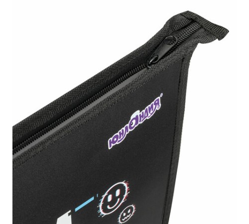 Папка для тетрадей ЮНЛАНДИЯ А4, 1 отделение, пластик, на молнии, 