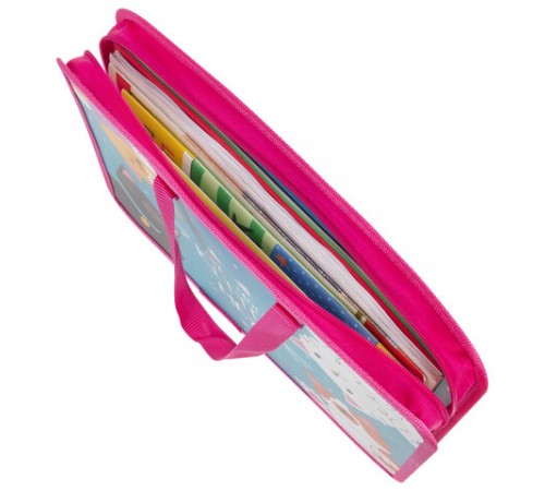 Папка на молнии с ручками ЮНЛАНДИЯ А4, 1 отделение, пластик, ширина 45 мм, 