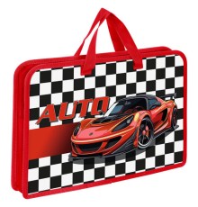 Папка на молнии с ручками ЮНЛАНДИЯ А4, 1 отделение, пластик, ширина 45 мм, Auto, 272150