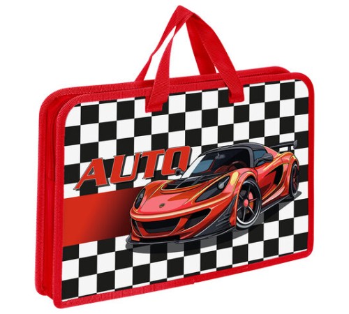 Папка на молнии с ручками ЮНЛАНДИЯ А4, 1 отделение, пластик, ширина 45 мм, Auto, 272150