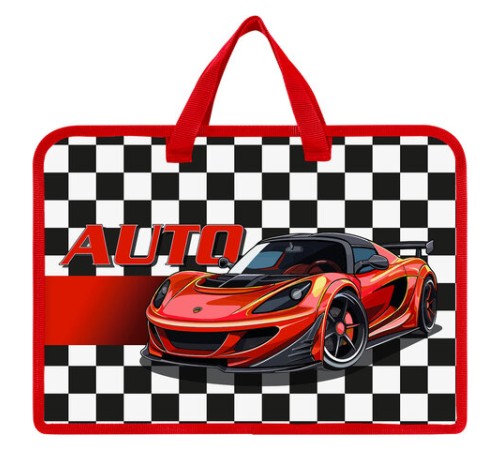 Папка на молнии с ручками ЮНЛАНДИЯ А4, 1 отделение, пластик, ширина 45 мм, Auto, 272150