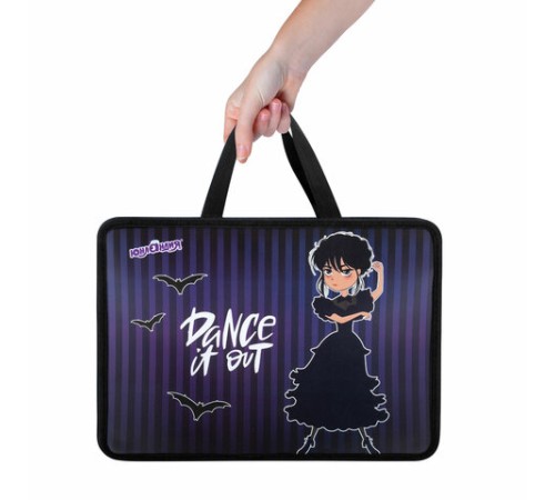 Папка на молнии с ручками ЮНЛАНДИЯ А4, 1 отделение, пластик, 80 мм, 