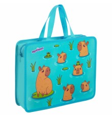 Папка на молнии с ручками ЮНЛАНДИЯ А4, 1 отделение, пластик, 80 мм, 