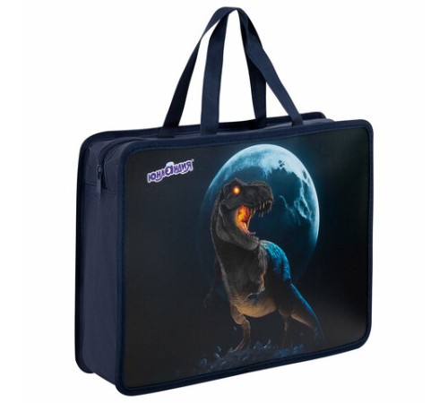 Папка на молнии с ручками ЮНЛАНДИЯ А4, 1 отделение, пластик, 80 мм, 