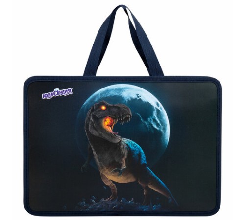 Папка на молнии с ручками ЮНЛАНДИЯ А4, 1 отделение, пластик, 80 мм, 