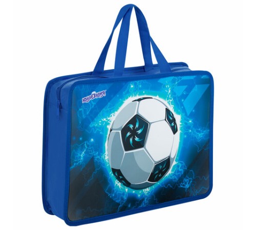 Папка на молнии с ручками ЮНЛАНДИЯ А4, 1 отделение, пластик, 80 мм, 