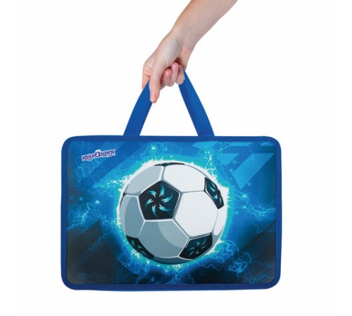 Папка на молнии с ручками ЮНЛАНДИЯ А4, 1 отделение, пластик, 80 мм, 