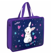 Папка на молнии с ручками ЮНЛАНДИЯ А4, 1 отделение, пластик, 80 мм, 