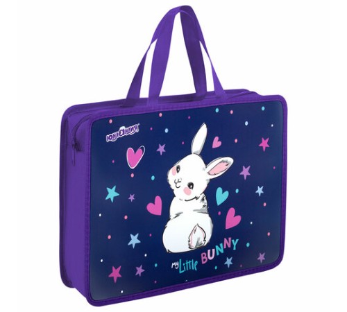 Папка на молнии с ручками ЮНЛАНДИЯ А4, 1 отделение, пластик, 80 мм, 