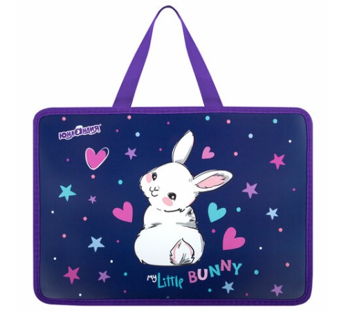 Папка на молнии с ручками ЮНЛАНДИЯ А4, 1 отделение, пластик, 80 мм, 