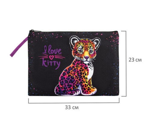 Папка для тетрадей BRAUBERG А4, 1 отделение, полиэстер, на молнии, с ручкой, 