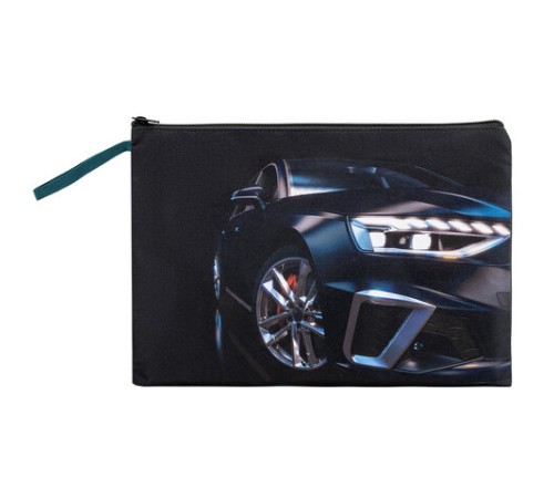 Папка для тетрадей BRAUBERG А4, 1 отделение, полиэстер, на молнии, с ручкой, Super car, 272171