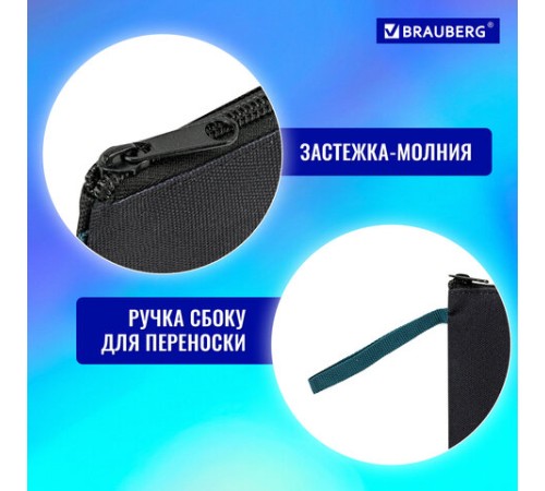 Папка для тетрадей BRAUBERG А4, 1 отделение, полиэстер, на молнии, с ручкой, Super car, 272171