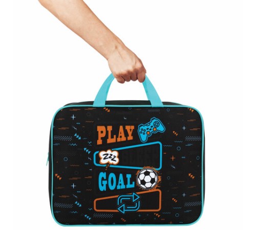 Папка на молнии с ручками BRAUBERG А4, 1 отделение, полиэстер, 80 мм, 