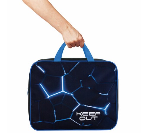 Папка на молнии с ручками BRAUBERG А4, 1 отделение, полиэстер, 80 мм, 