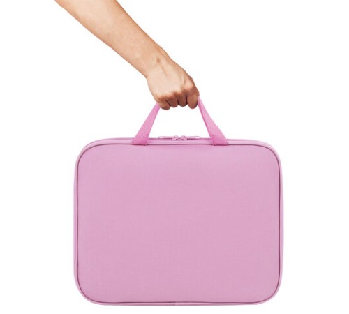 Папка на молнии с ручками STAFF EVERYDAY А4, полиэстер, нежно-розовый, 272184