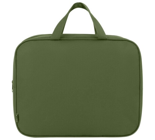 Папка на молнии с ручками STAFF EVERYDAY А4, 1 отделение, полиэстер, 80мм, хаки, 272186