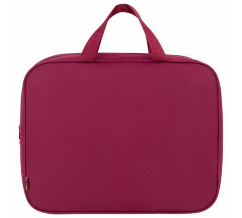 Папка на молнии с ручками STAFF EVERYDAY А4, 1 отделение, полиэстер, 80 мм, бордовая, 272187