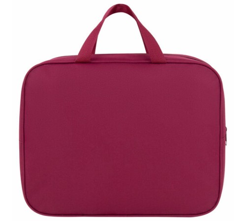 Папка на молнии с ручками STAFF EVERYDAY А4, 1 отделение, полиэстер, 80 мм, бордовая, 272187