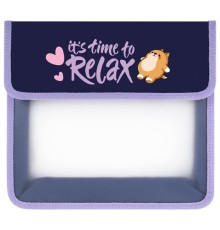 Папка для тетрадей ЮНЛАНДИЯ А5, пластик, 2 отделения, клапан на липучке, 