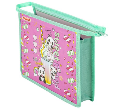 Папка для тетрадей ПИФАГОР А5, 1 отделение, пластик, на молнии, Sweet mood, 272193