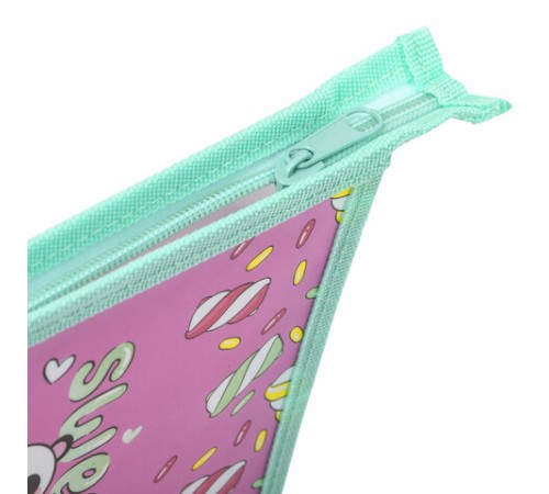 Папка для тетрадей ПИФАГОР А5, 1 отделение, пластик, на молнии, Sweet mood, 272193