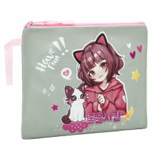 Папка для тетрадей BRAUBERG А5, 1 отделение, полиэстер, на молнии, с ручкой, 