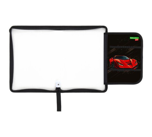 Папка для труда на молнии BRAUBERG KIDS А4, 1 отделение, прозрачная, органайзер, 