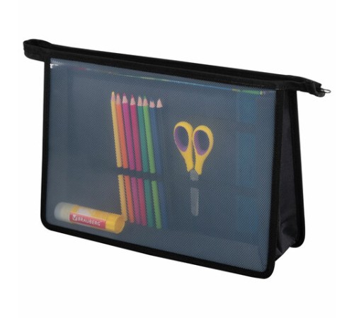 Папка для труда на молнии BRAUBERG А4, 2 отделения, органайзер, 