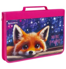 Папка на молнии BRAUBERG А4 с ручкой, с органайзером, 1 отделение, 