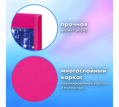 Папка на молнии BRAUBERG А4 с ручкой, с органайзером, 1 отделение, 