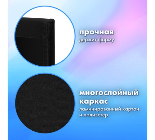 Папка на молнии BRAUBERG А4 с ручкой, с органайзером, 1 отделение, 