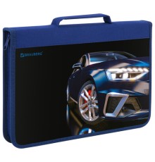 Папка на молнии BRAUBERG А4 с ручкой, с органайзером, 1 отделение, 