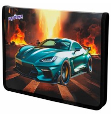 Папка для труда на молнии ЮНЛАНДИЯ А4, 1 отделение, откидная планка, органайзер, 