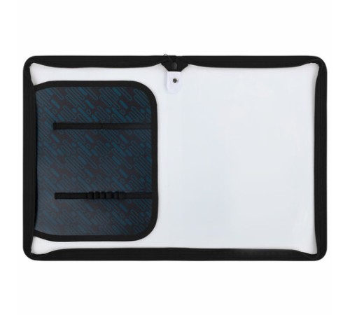 Папка для труда на молнии ЮНЛАНДИЯ А4, 1 отделение, откидная планка, органайзер, 