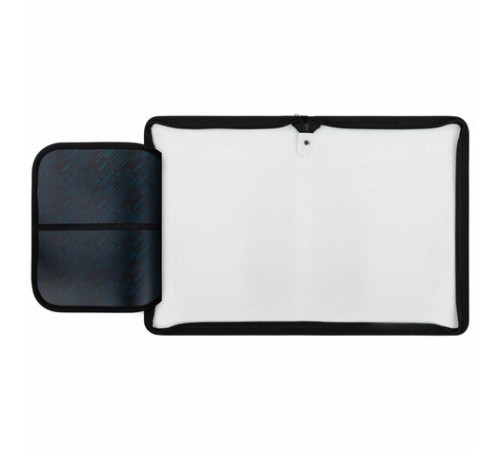 Папка для труда на молнии ЮНЛАНДИЯ А4, 1 отделение, откидная планка, органайзер, 