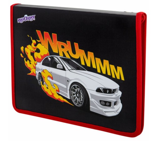 Папка для труда на молнии ЮНЛАНДИЯ А4, 1 отделение, откидная планка, органайзер, 