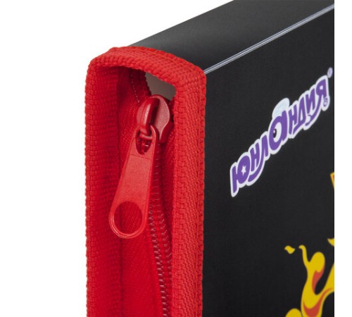 Папка для труда на молнии ЮНЛАНДИЯ А4, 1 отделение, откидная планка, органайзер, 