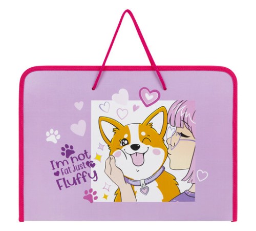 Папка для труда на молнии с ручками ПИФАГОР А4, 1 отделение, пластик, органайзер, 