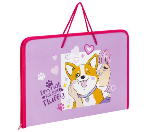 Папка для труда на молнии с ручками ПИФАГОР А4, 1 отделение, пластик, органайзер, 