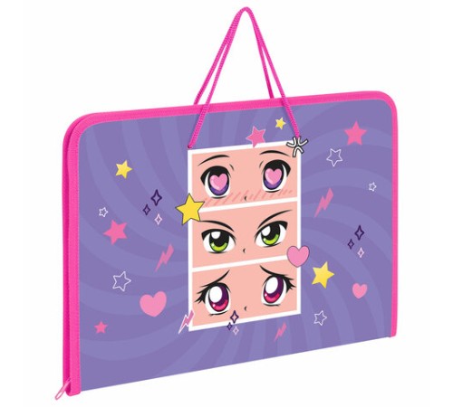 Папка для труда на молнии с ручками ПИФАГОР А4, 1 отделение, пластик, органайзер, 