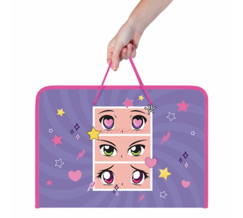 Папка для труда на молнии с ручками ПИФАГОР А4, 1 отделение, пластик, органайзер, 