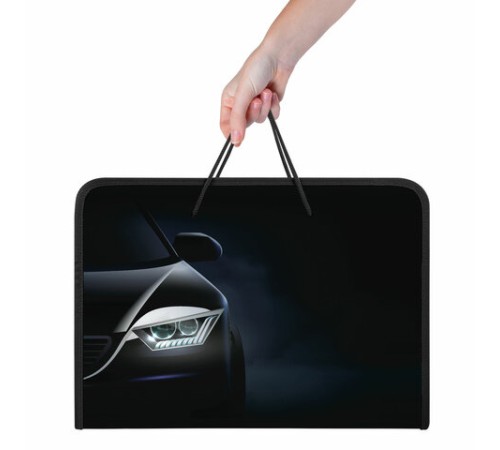 Папка для труда на молнии с ручками ПИФАГОР А4, 1 отделение, пластик, органайзер, 