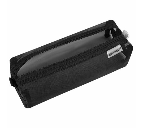 Пенал-тубус BRAUBERG, сетка, 22х5х5 см, черный, 272234