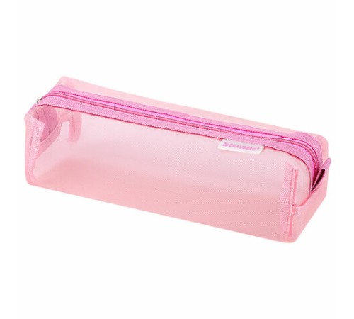 Пенал-тубус BRAUBERG, сетка, 22х5х5 см, розовый, 272235