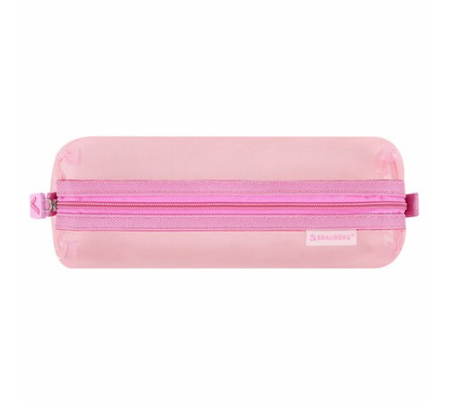 Пенал-тубус BRAUBERG, сетка, 22х5х5 см, розовый, 272235
