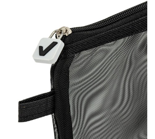 Пенал-конверт BRAUBERG, сетка, 22x10 см, черный, 272237